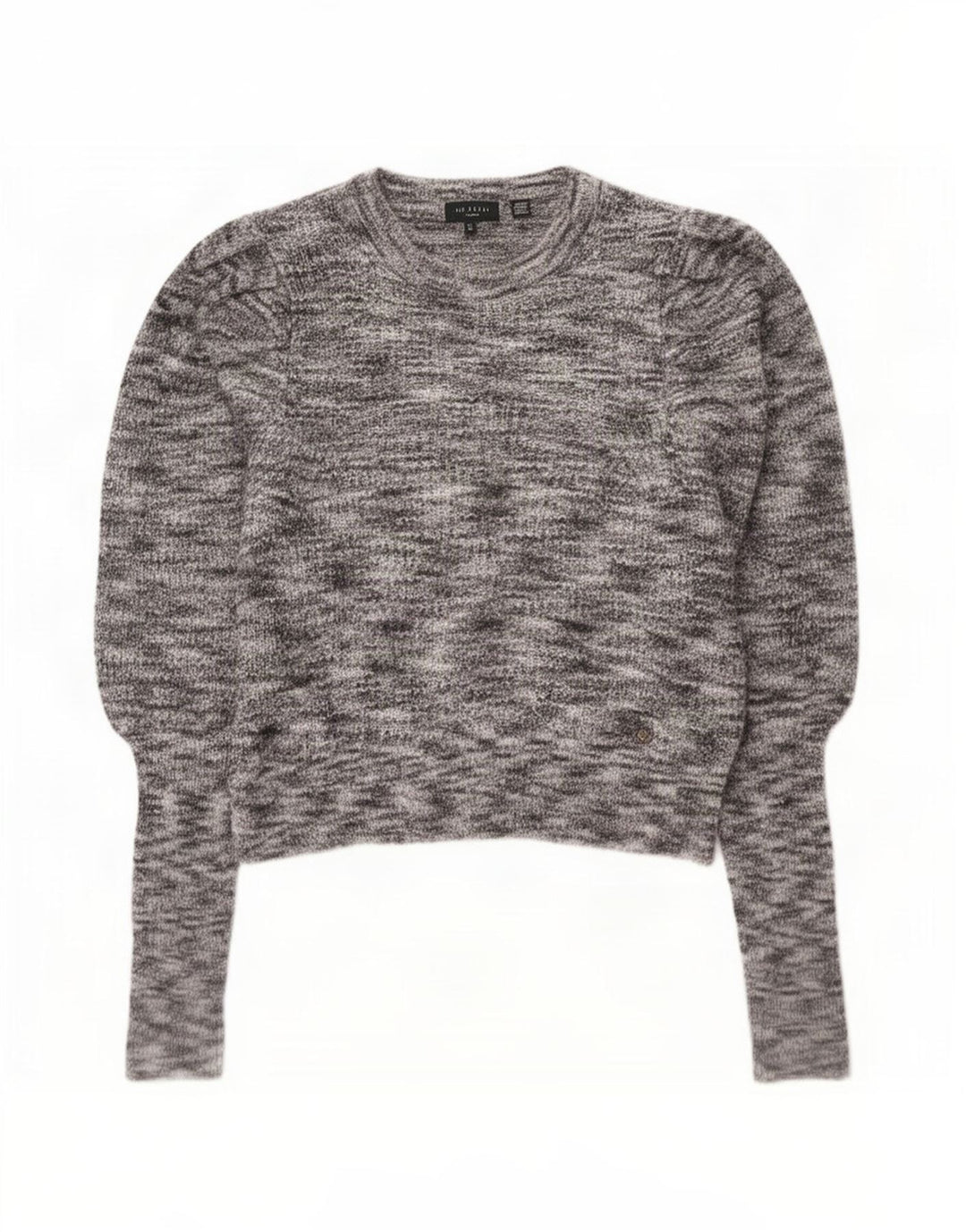 Pulover de damă Ted Baker cu decolteu cu barcă, mărime 2, mic, gri, pete