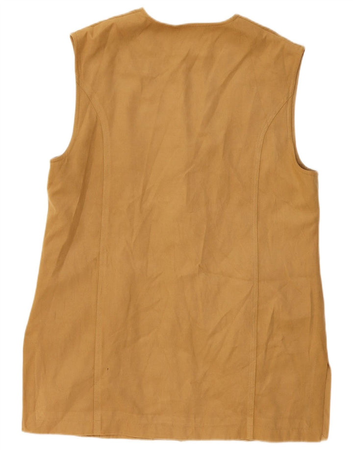 Gilet pentru femei VINTAGE din piele intoarsa UK 18 XL Bej