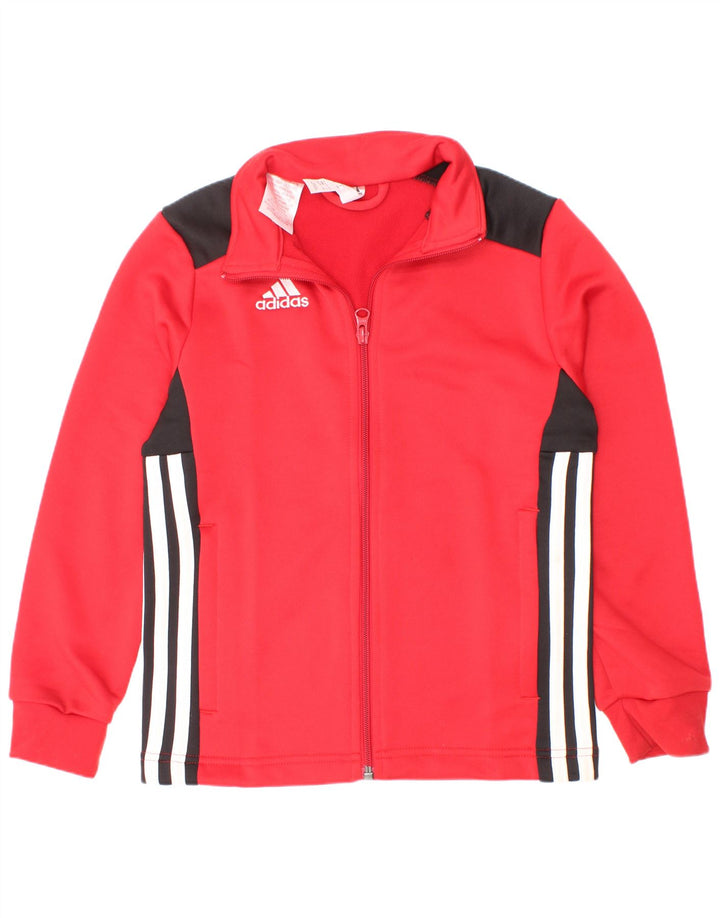 Jachetă de trening pentru băieți Adidas 7-8 ani Poliester color bloc roșu