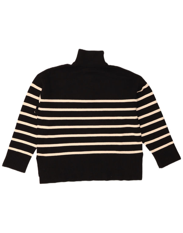 Pulover pentru femei Zara, cu fermoar, cu decolteu largi, cu dungi negru, UK 14