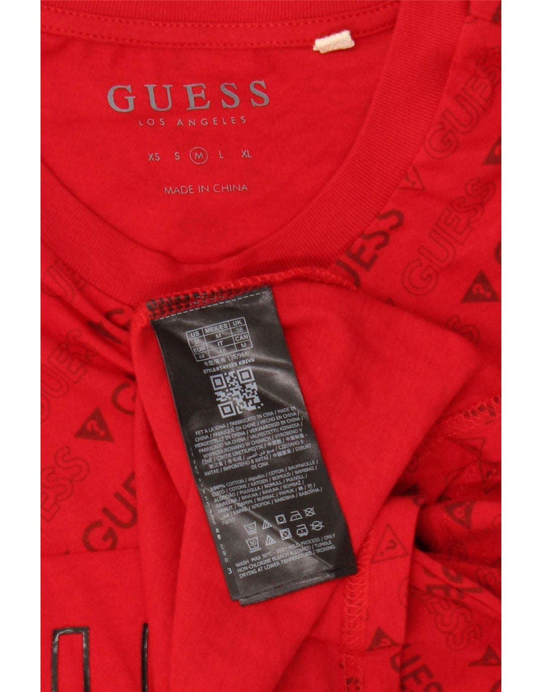 Tricou grafic pentru bărbați GUESS Top din bumbac roșu mediu