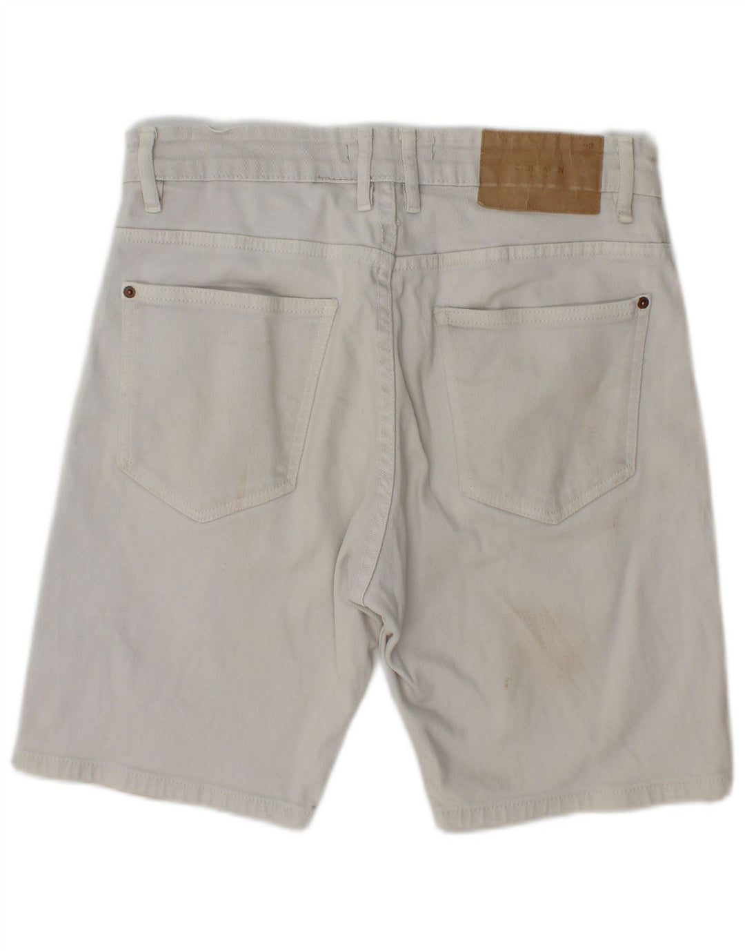 Pantaloni scurți din denim pentru bărbați Zara EU 40 Medium W30 Bej Bumbac