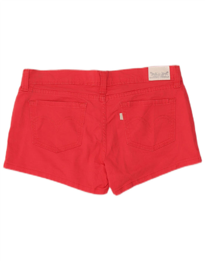 Pantaloni scurti denim Levi's pentru femei W30 bumbac roz mediu