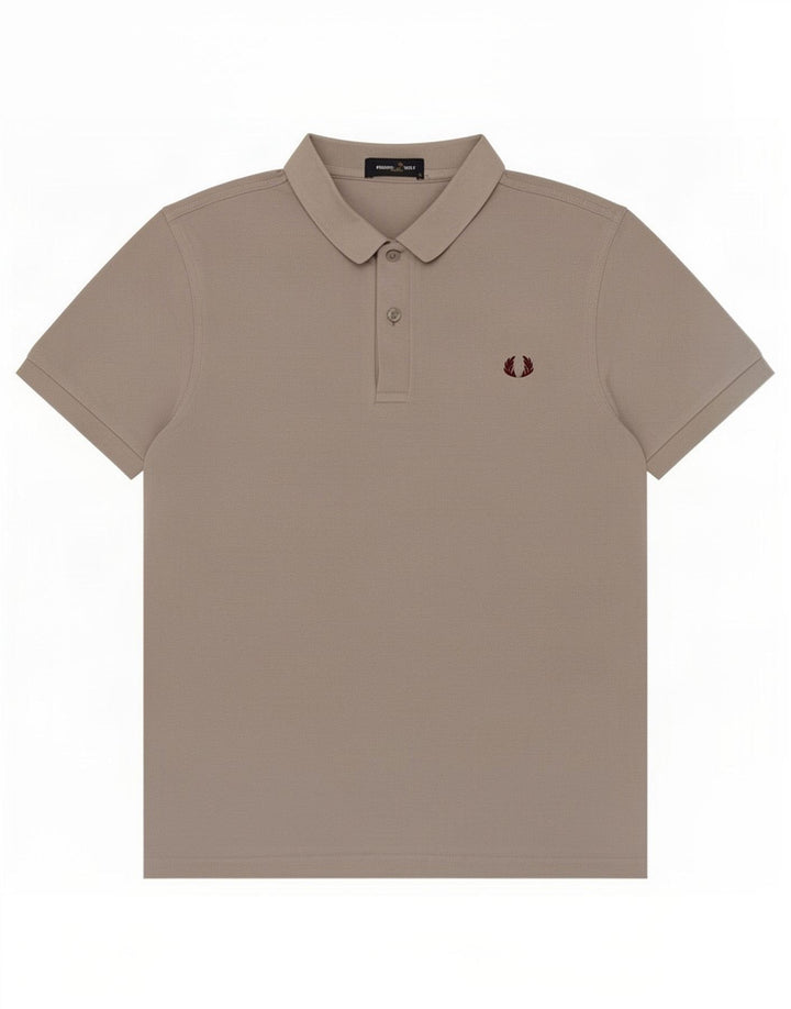 Cămașă polo Fred Perry pentru bărbați, bumbac gri mediu