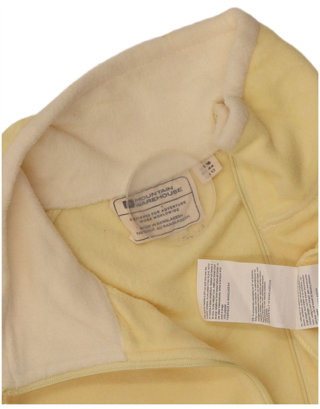 Pulover din lână pentru femei Mountain Warehouse, cu fermoar și gât, UK 16, mare, galben