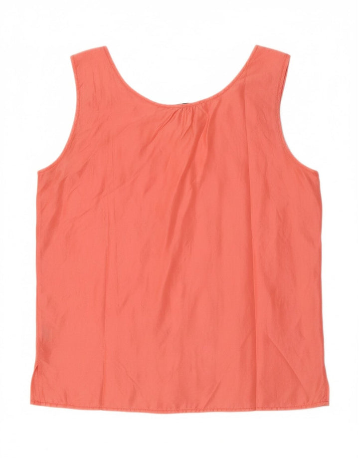VINTAGE Womens Sleeveless Blouse Top UK 14 Medium Pink Silk Vintage Vintage and Second-Hand Vintage from Messina Hembry 