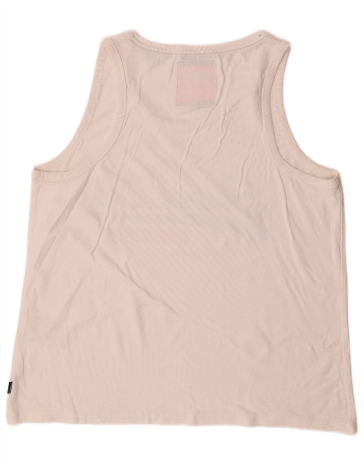 Top cu vestă grafică pentru bărbați Superdry XL, bumbac alb