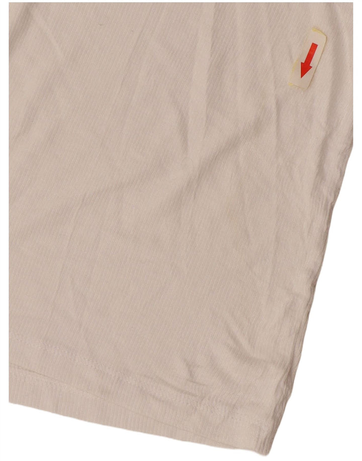 Top cu vestă crop pentru femei Tommy Hilfiger UK 12 Medium White Modal