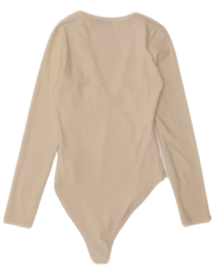 Body cu mânecă lungă pentru femei Zara UK 12 Medium Off White