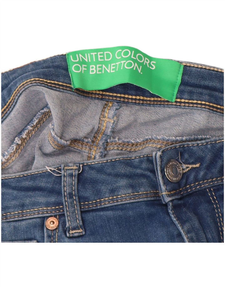 Blugi skinny de damă BENETTON W32 L31 bumbac albastru