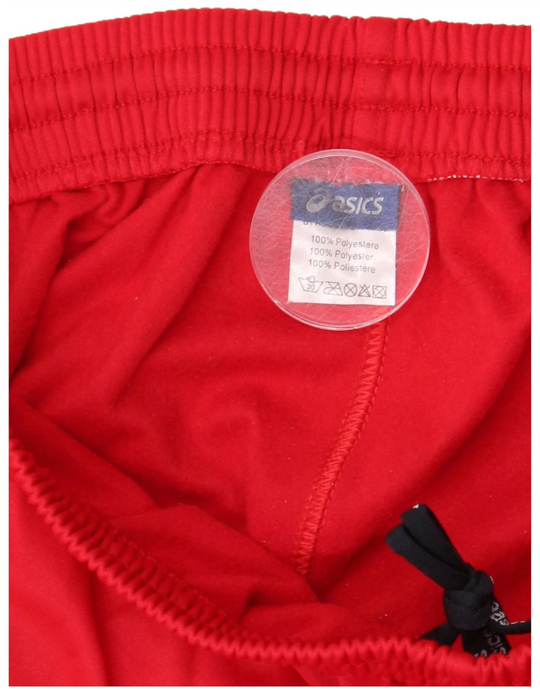Pantaloni scurți sport ASICS pentru bărbați, poliester roșu mediu