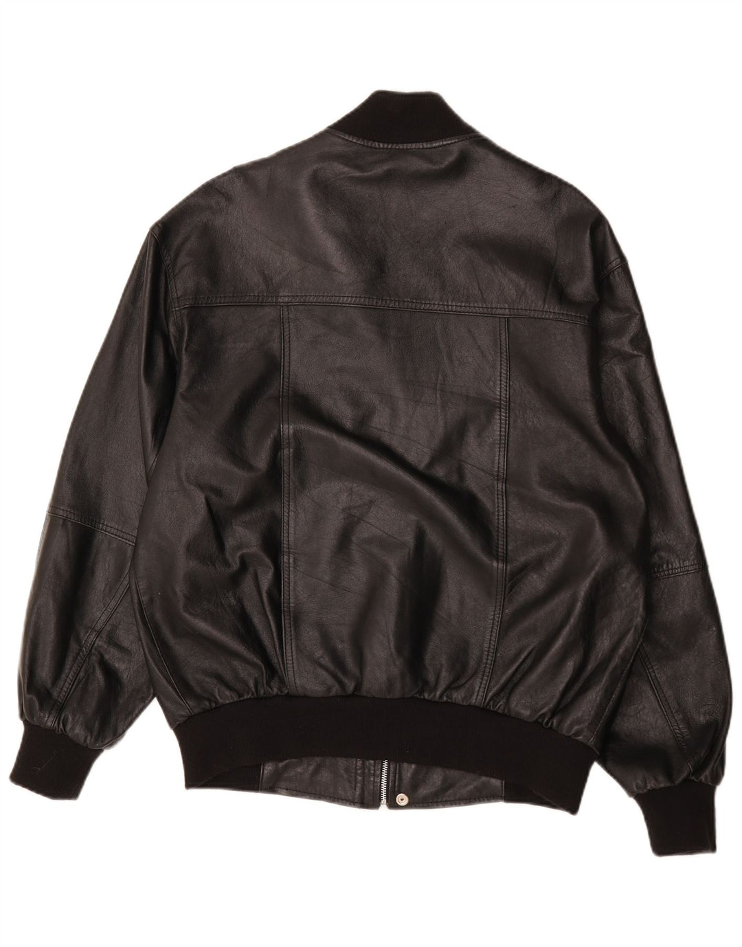 Jachetă din piele vintage pentru bărbați, UK 38, mediu negru