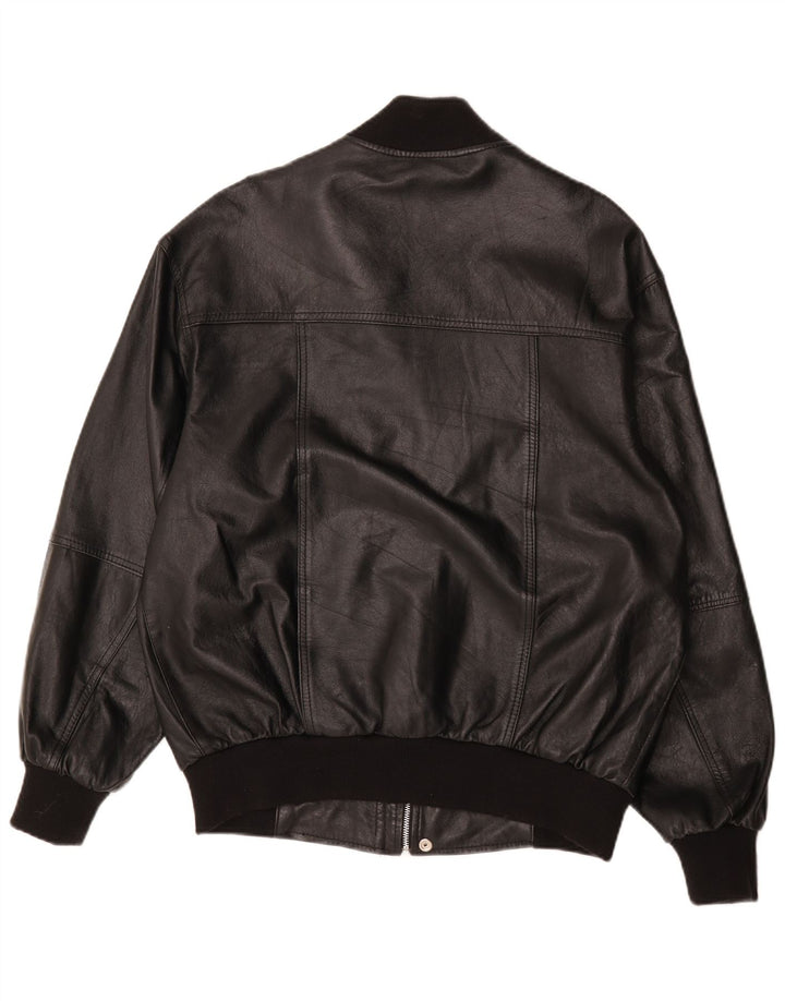 Jachetă din piele vintage pentru bărbați, UK 38, mediu negru