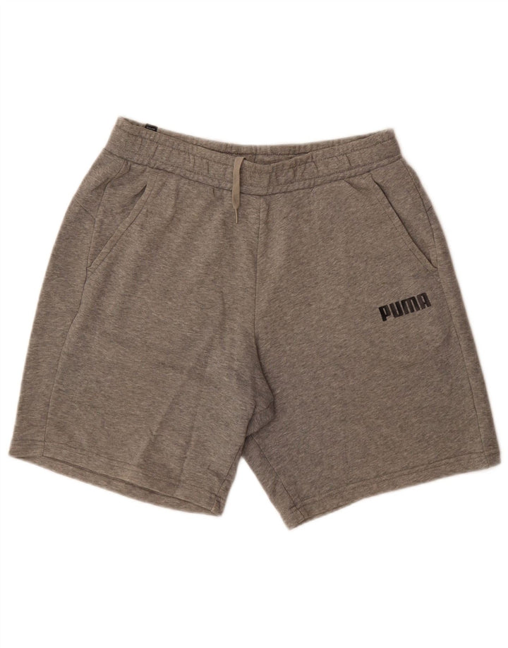Pantaloni scurți sport Puma pentru bărbați, bumbac cu pete gri medii
