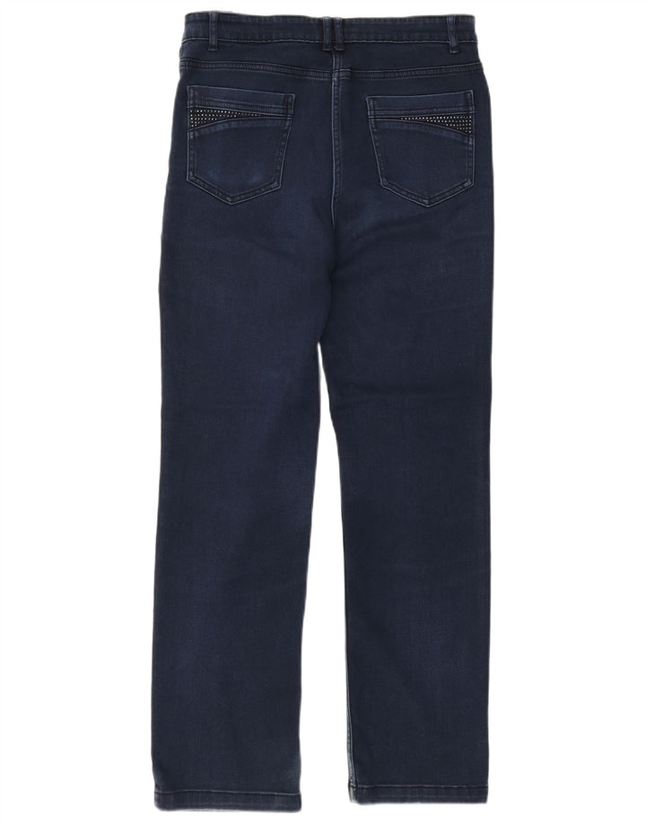 Blugi drepti pentru femei Marks & Spencer UK 12 Medium L30 L27 Bumbac bleumarin