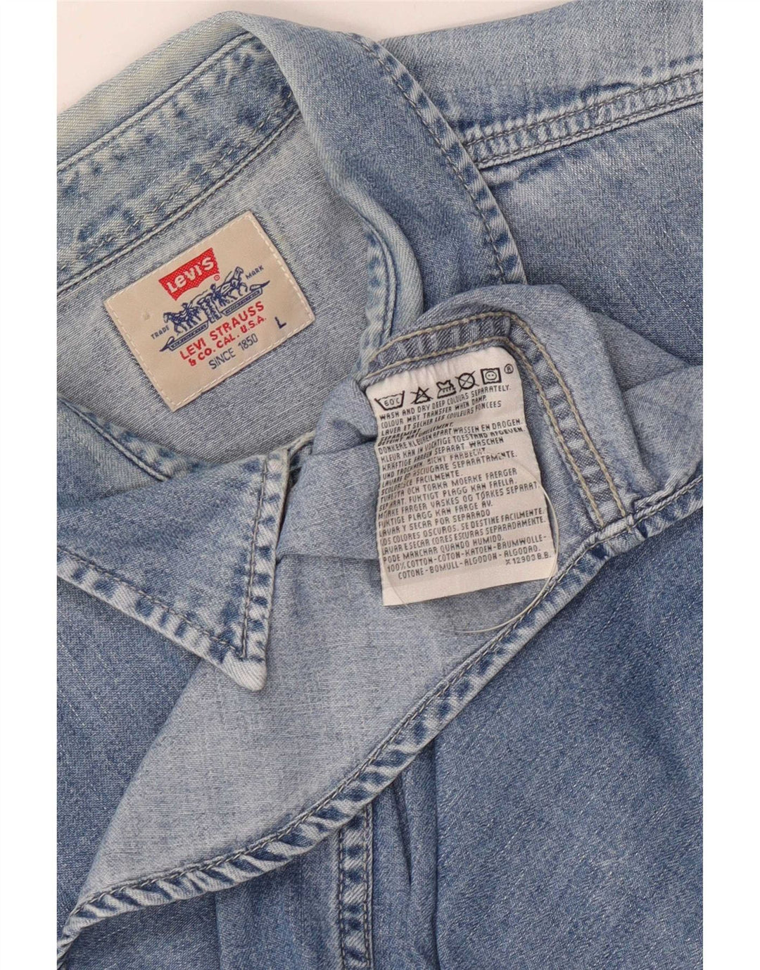 Cămașă de blugi pentru bărbați Levi's, mare, albastru, bumbac