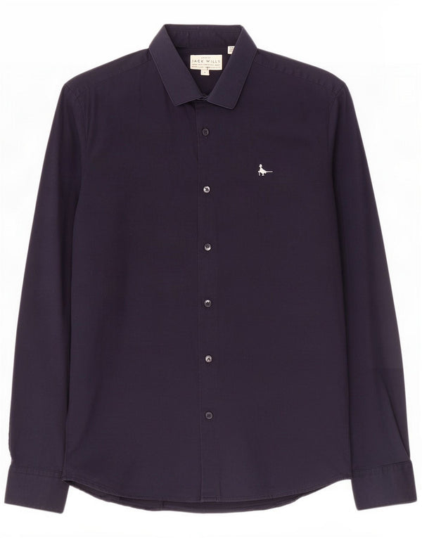 Jack Wills Cămașă pentru bărbați mică, bleumarin, bumbac