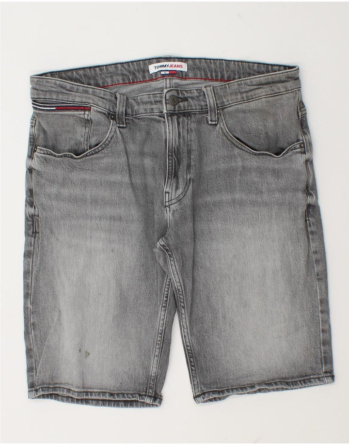 Pantaloni scurți din denim pentru bărbați Tommy Hilfiger W36, bumbac gri mare