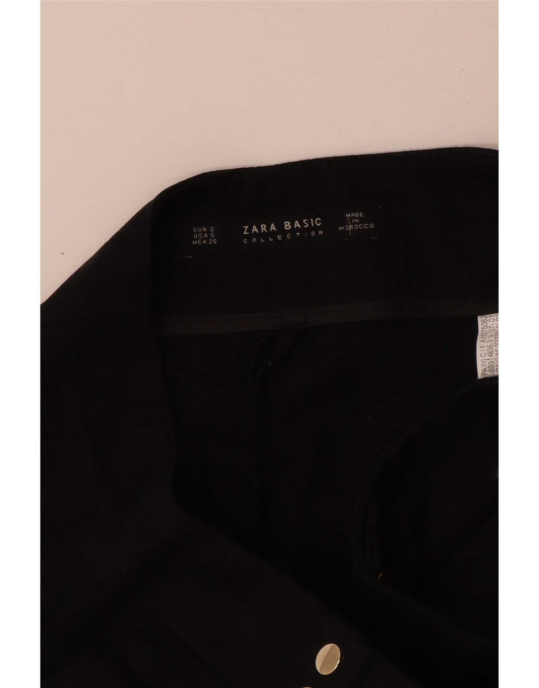Pantaloni scurti casual pentru femei Zara mici W26 bumbac negru