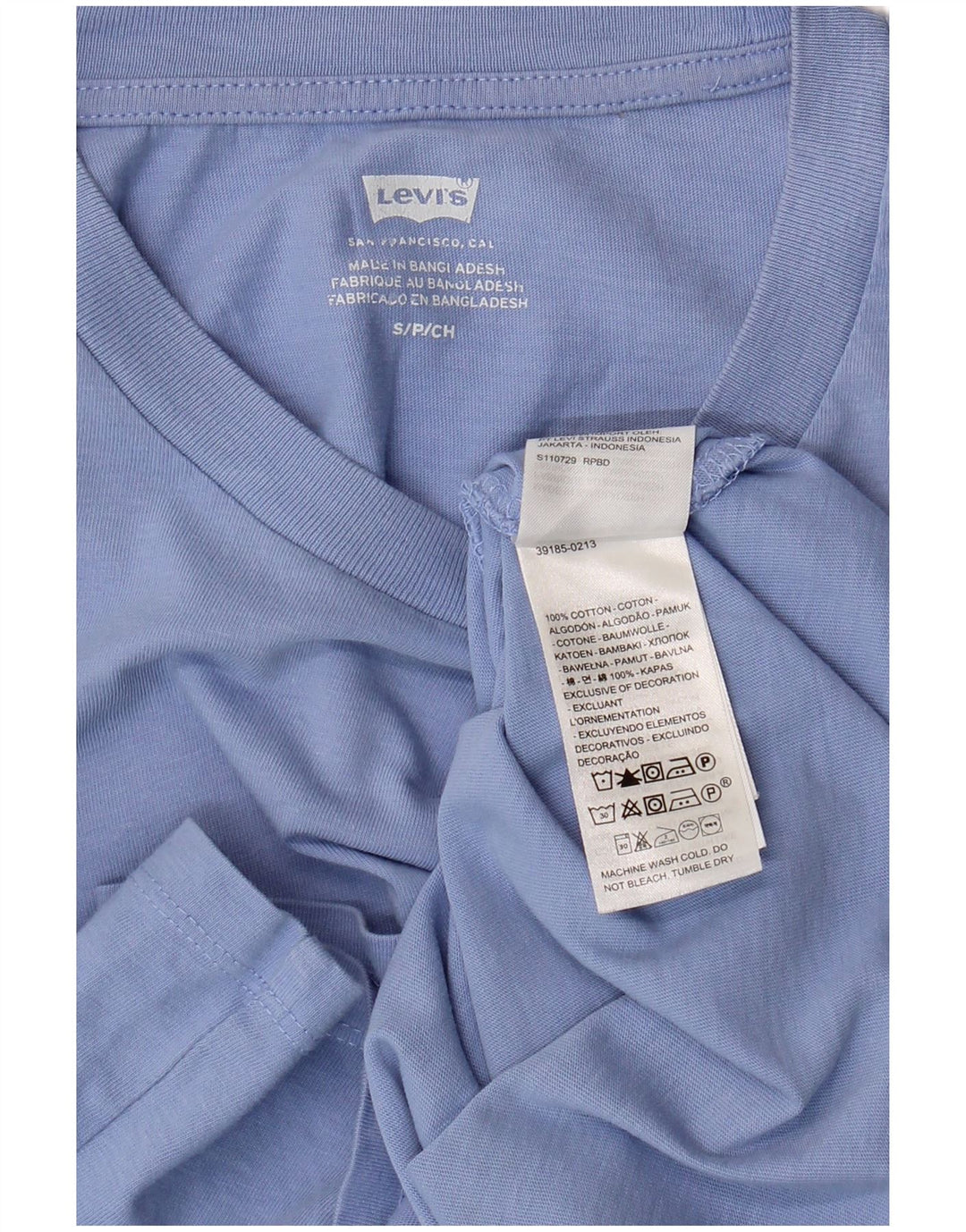 Tricou pentru femei Levi's Top UK 10 Small Blue Bumbac