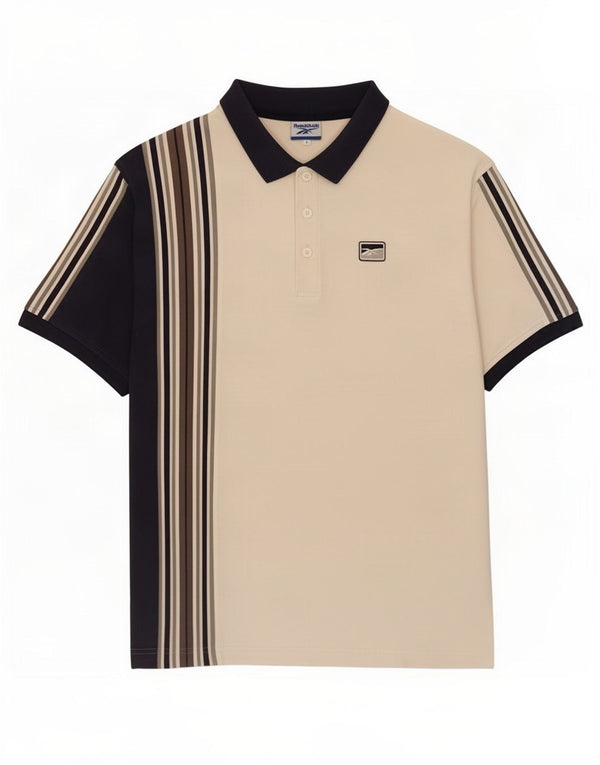 Tricou polo Reebok pentru bărbați, mare, alb, din bumbac color bloc