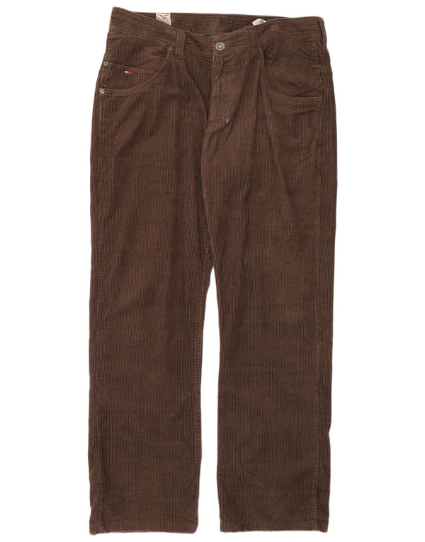 Pantaloni drepti din velur pentru bărbați Tommy Hilfiger L38 L34 bumbac maro