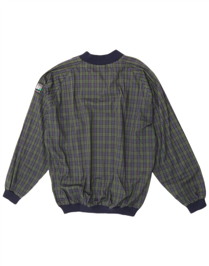 Trening Vintage Pulover Top XL Bleumarin Poliester Check