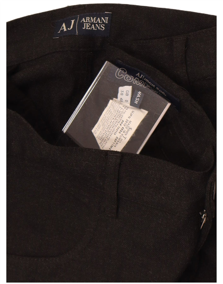 Pantaloni casual drepti pentru bărbați Armani IT 48 Medium L32 L27 Poliester negru