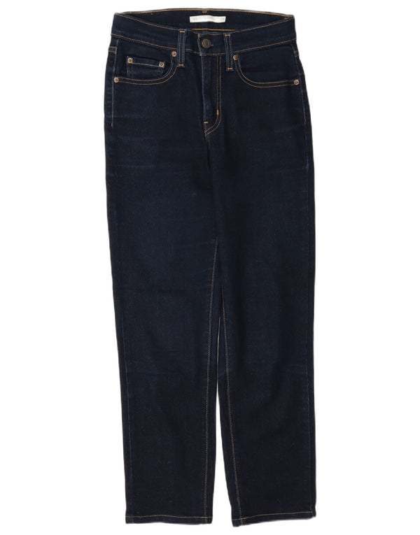 Blugi drepti cu talie mare 724 Levi's pentru femei W25 L28 bumbac bleumarin