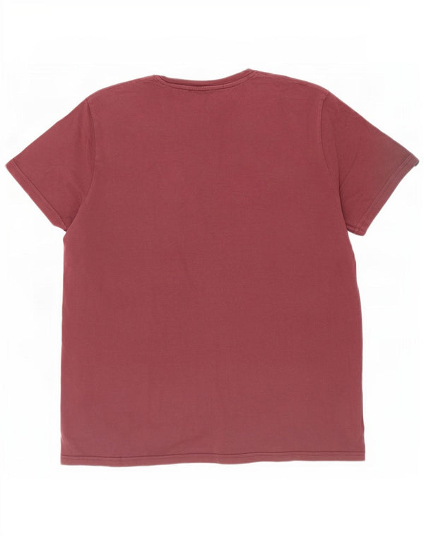Tricou grafic pentru bărbați Alpha Industries Top Medium Burgundy Bumbac