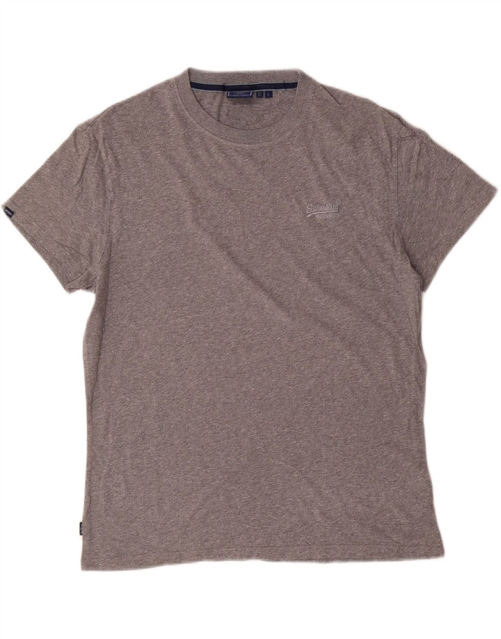 Tricou Superdry pentru femei, UK 16, mare, bumbac cu pete gri