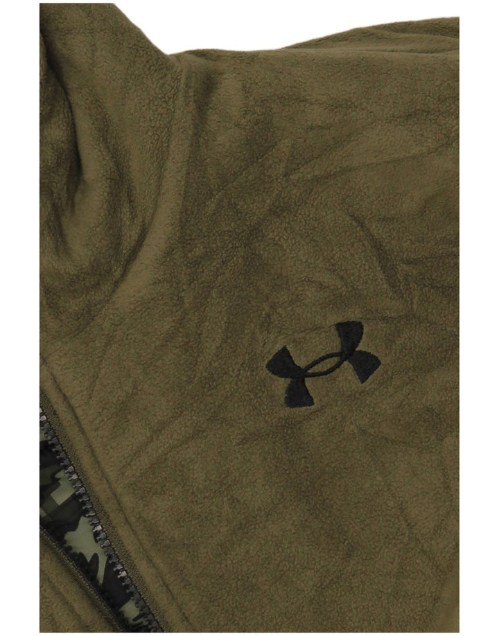 UNDER ARMOUR Palton căptușit cu glugă pentru băieți 13-14 ani, kaki, camuflaj