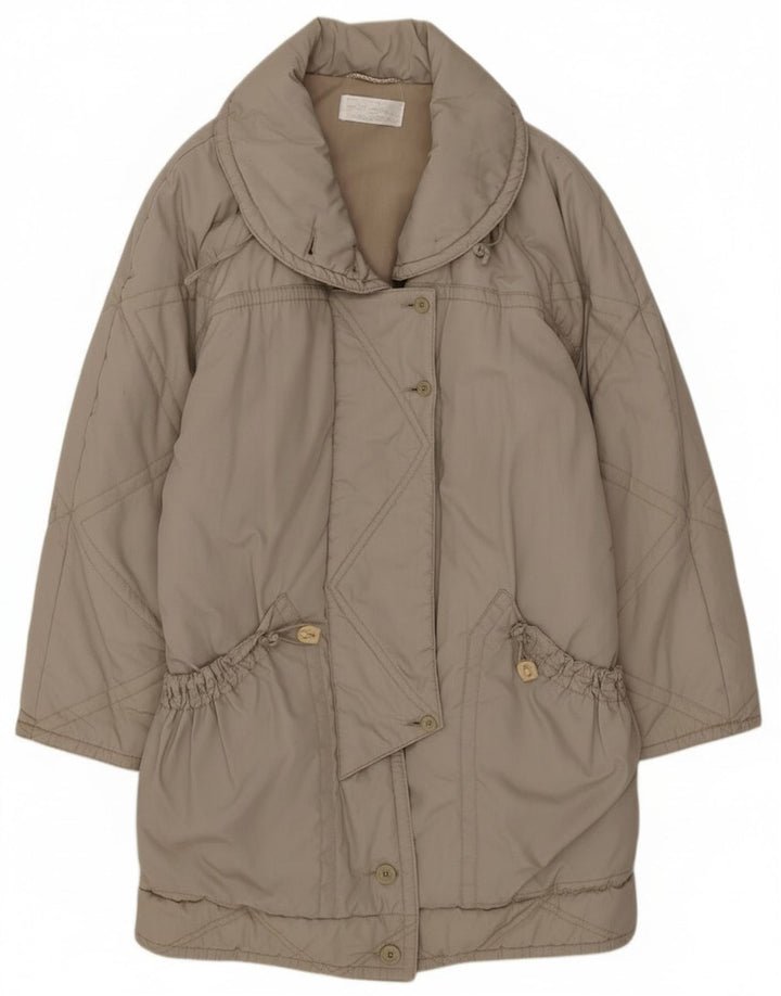 Pardesiu supradimensionat pentru femei Vintage EU 40 Poliester mediu bej