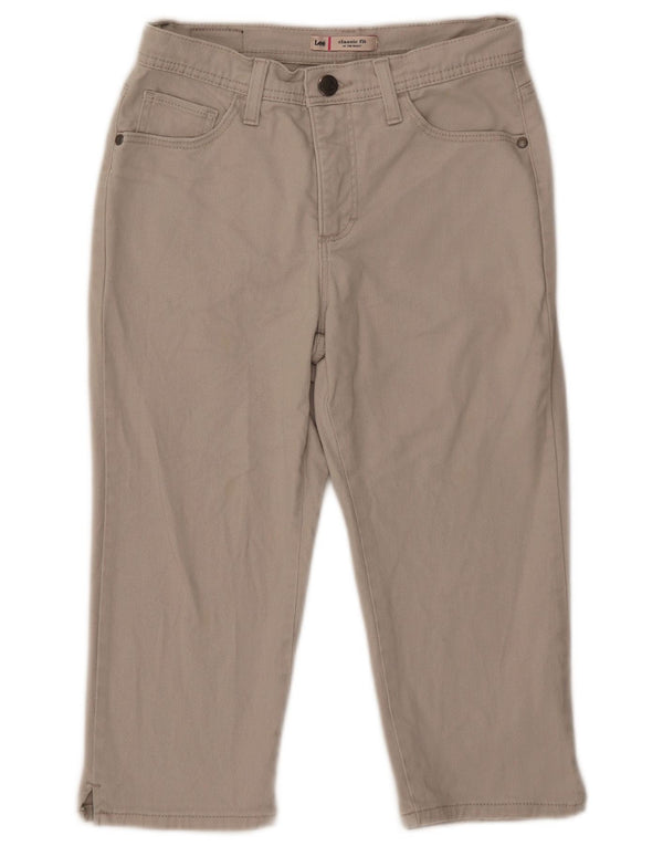 Jeans Lee pentru femei Mici Capri US 4 Small W27 L18 Bej