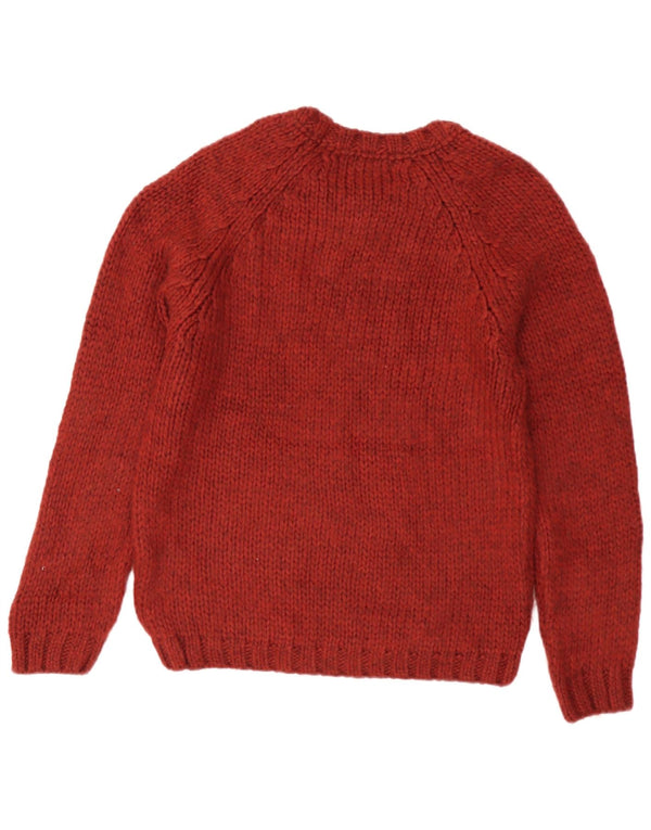 Pulover pentru bărbați Zara, cu gât de barcă, mare, acrilic, burgundă
