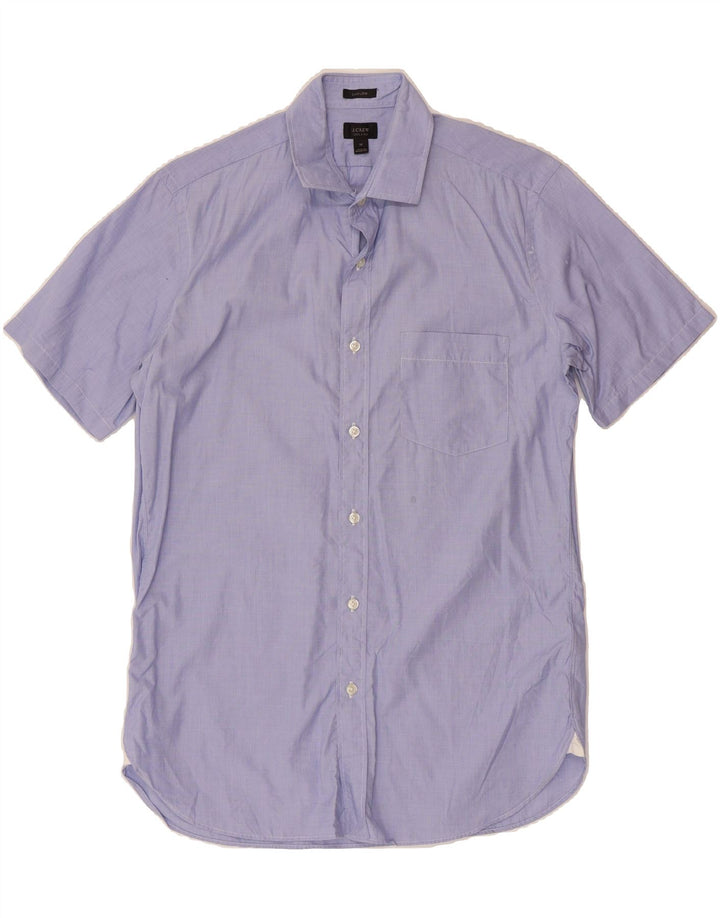 J. CREW Mens Ludlow Short Sleeve Shirt Medium Blue Cotton Vintage J. Crew and Second-Hand J. Crew from Messina Hembry 