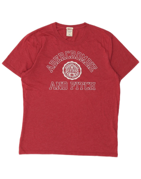 Tricou Abercrombie & Fitch Muscle Graphic pentru bărbați Top XL bumbac roșu