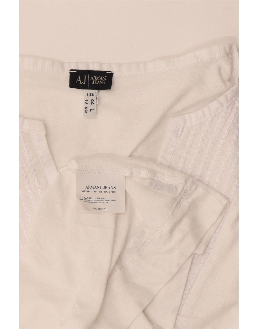Bluză pentru femei Armani Jeans, UK 16, mare, alb, bumbac