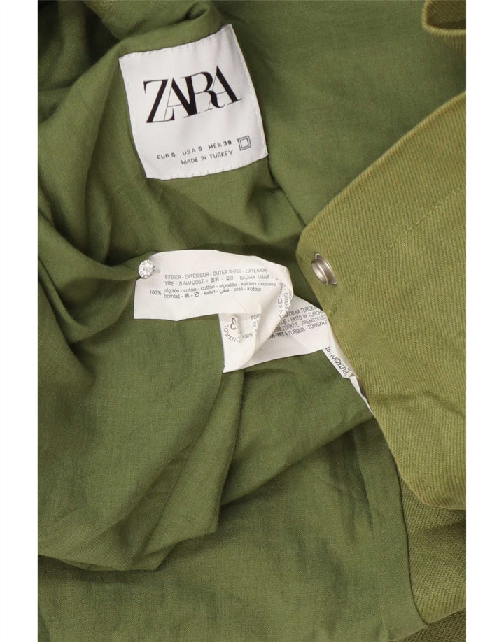 Bomber pentru bărbați Zara UK 36 Bumbac verde mic