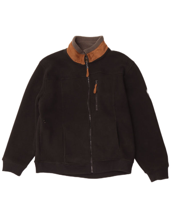 Jachetă fleece pentru bărbați Atlas pentru bărbați, mare, negru, poliester color bloc