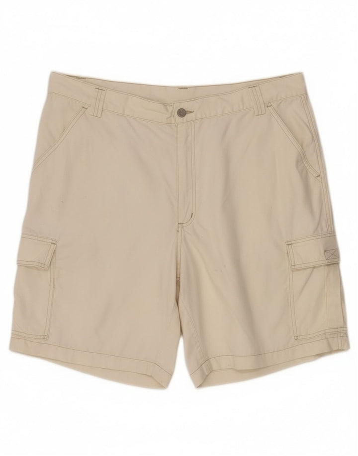 Pantaloni scurti cargo vintage pentru bărbați W38 XL, bumbac alb