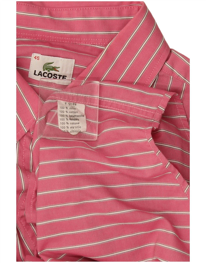 Cămașă bărbați Lacoste Mărimea 45 XL Bumbac cu dungi roz