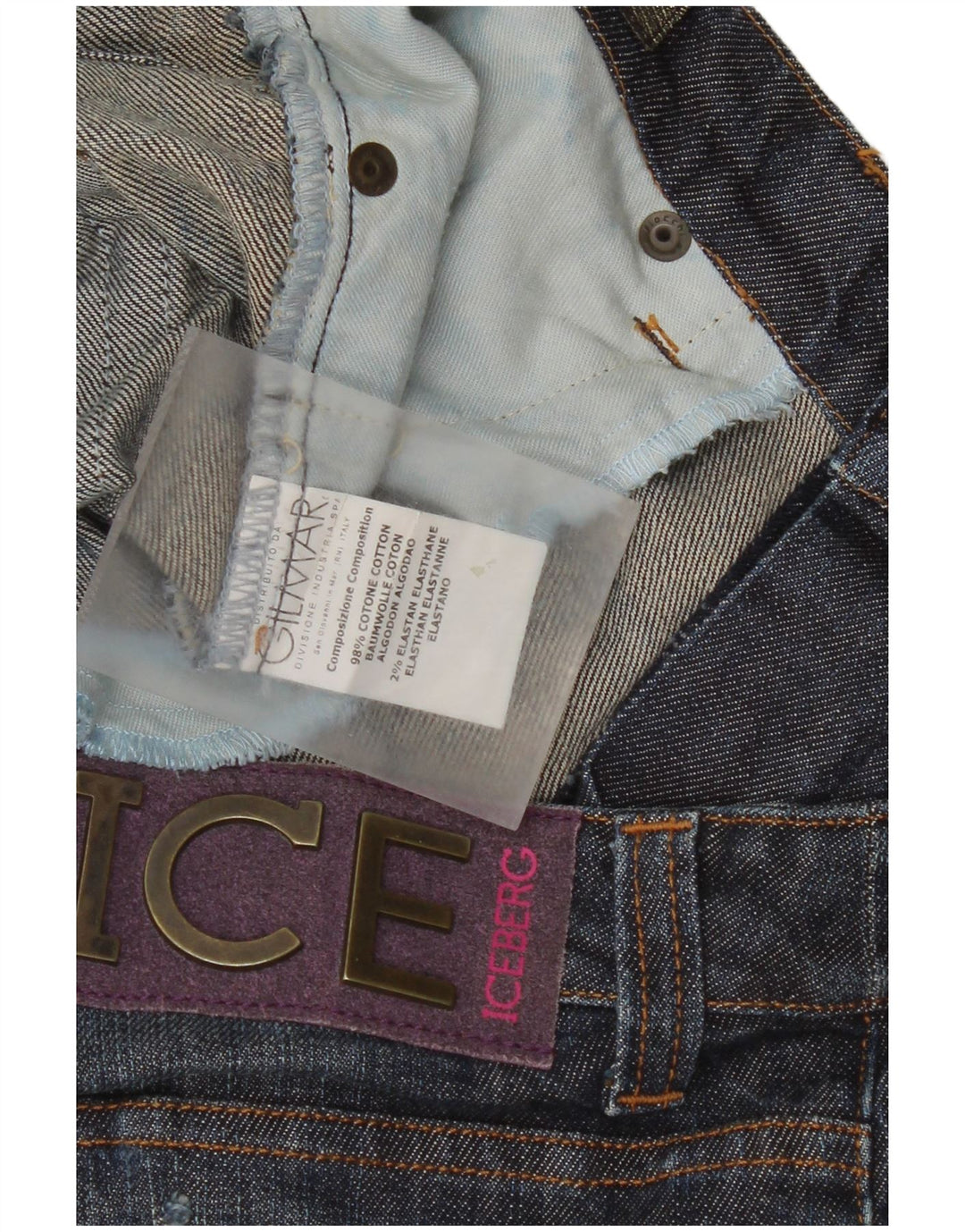 Blugi slim pentru femei Iceberg W32 L32 bumbac bleumarin