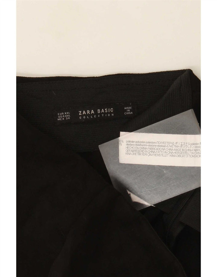 Pantaloni tăiați pentru femei Zara 2XL L34 L26 Poliester negru