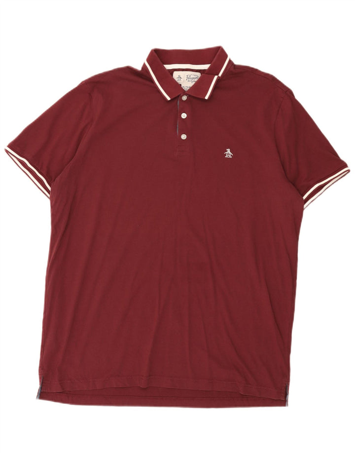 PENGUIN Cămașă Polo XL Bumbac Burgundy