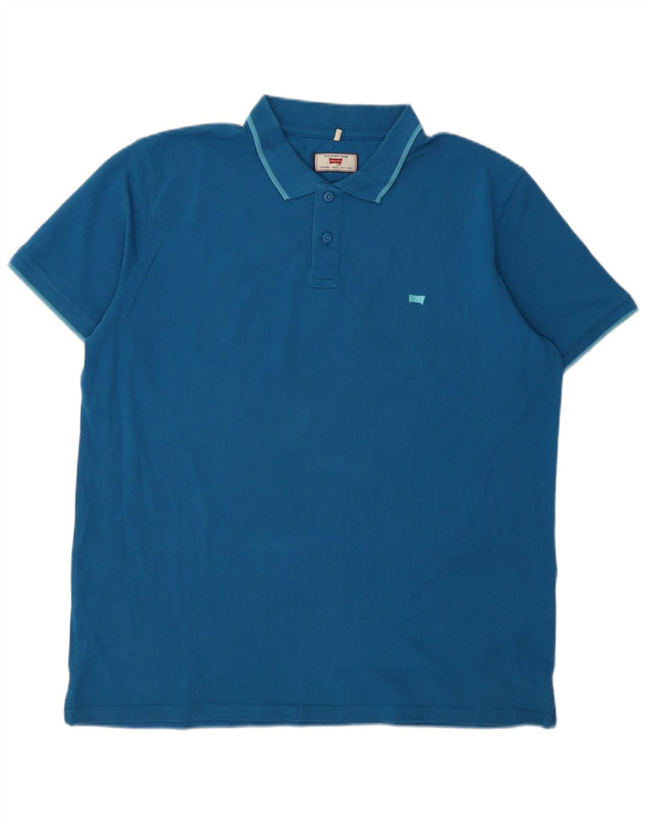 Cămașă polo Carrera pentru bărbați 2XL, bumbac albastru