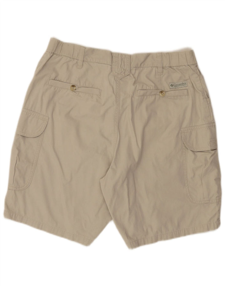 Pantaloni scurți cargo Columbia pentru bărbați W34, mari, bej, bumbac