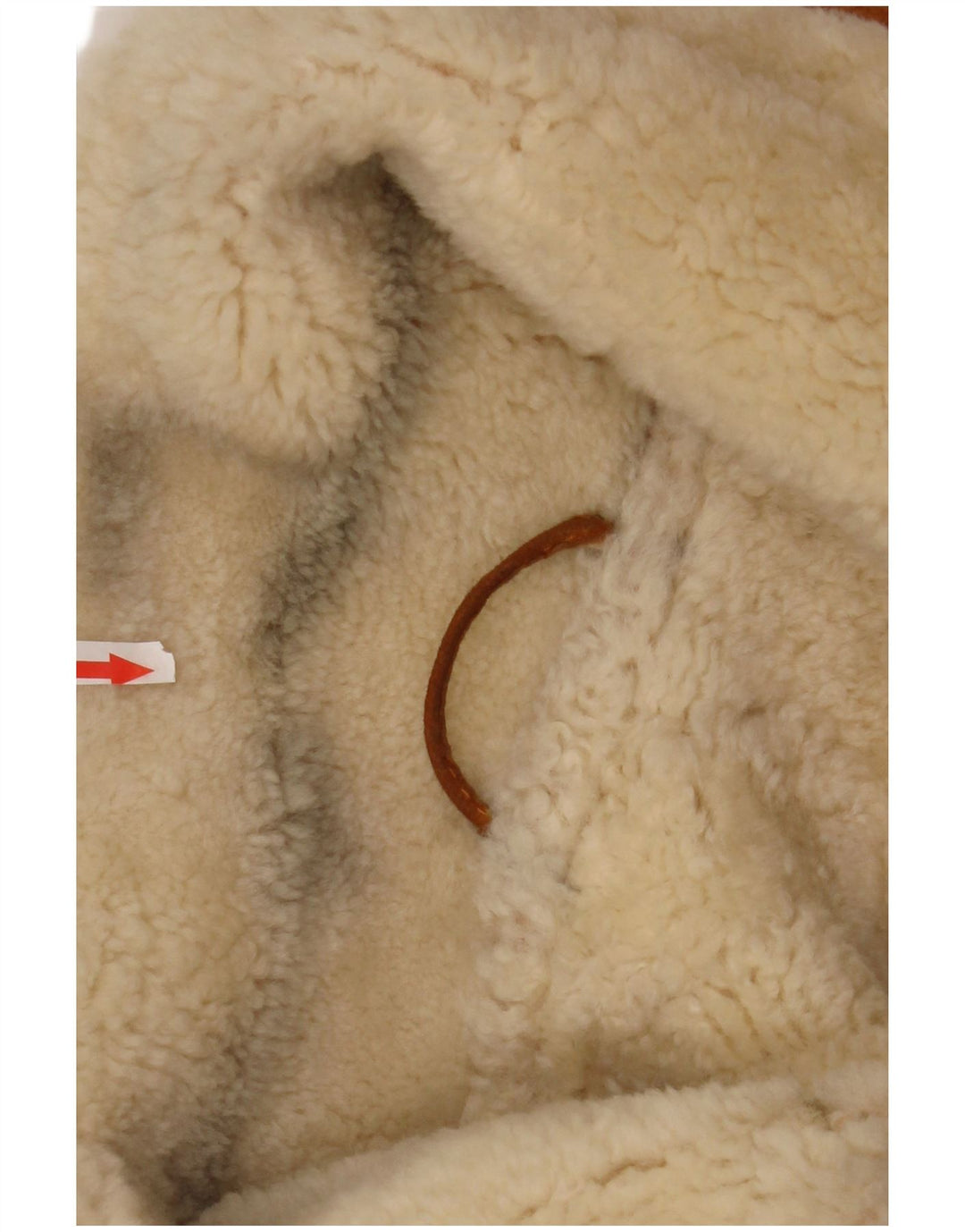 Jachetă vintage pentru bărbați din shearling IT 48 Maro Mediu