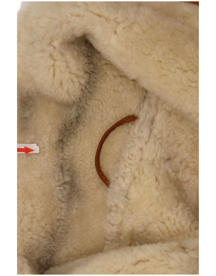 Jachetă vintage pentru bărbați din shearling IT 48 Maro Mediu