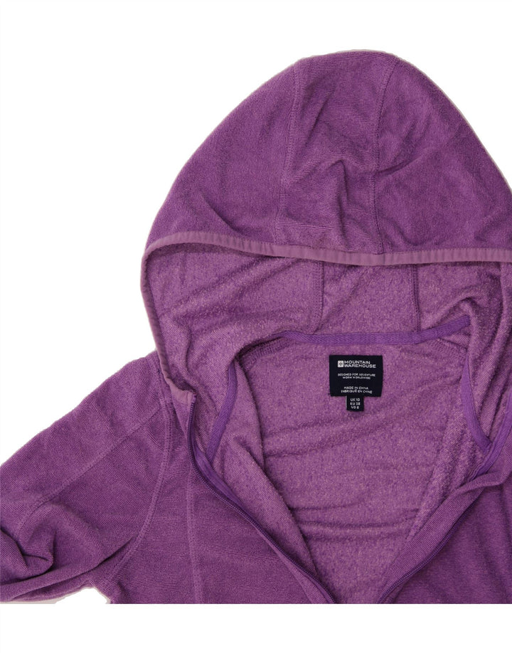 MOUNTAIN WAREHOUSE Womens Zip Hoodie Sweater UK 10 Small Purple Polyester Vintage Mountain Warehouse and Second-Hand Mountain Warehouse from Messina Hembry 